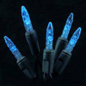 M5 70L Icicle Lights Blue GREEN WIRE