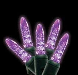 M5 70L Icicle Lights Purple GREEN WIRE