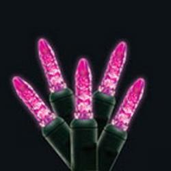 M5 Icicle lights 70L Pink GREEN WIRE