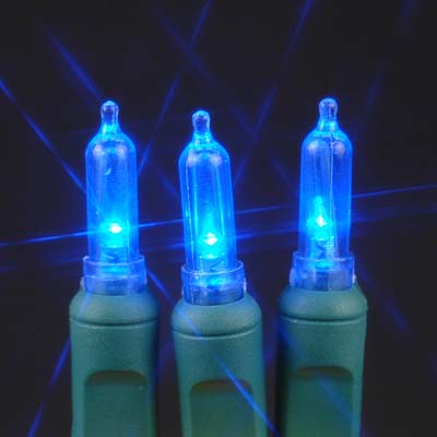 T5 50 count LED Christmas Lights BLUE