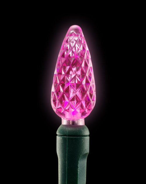 C6 LED Christmas Lights 100L Pink