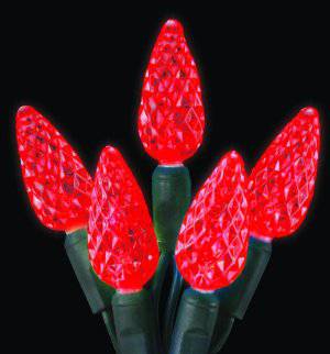 C6 LED Christmas Lights 35L Red