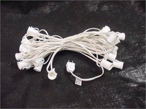C7 Socket and Wire 25 ft 12 inch spacing WHITE