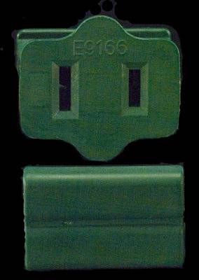 Female Slide on Zip Plug GREEN