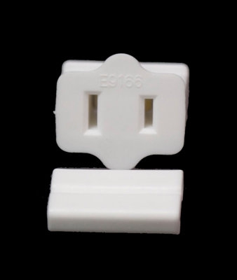 Female Slide on Zip Plug WHITE